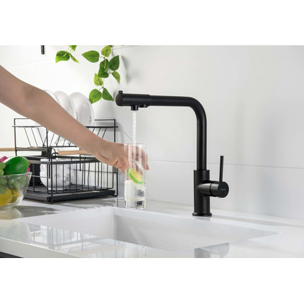 Смеситель для кухни Aquatek Европа AQ1386MB, чёрный матовый, Цвет производителя: чёрный матовый фото 4