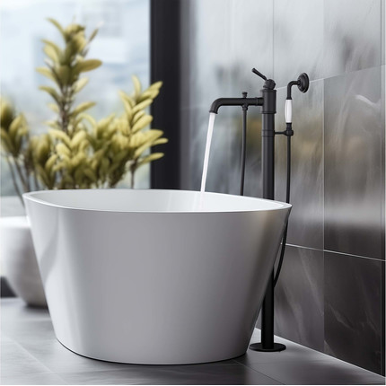 Смеситель для ванны Aquatek Классик AQ1545MB, чёрный матовый, Цвет производителя: чёрный матовый фото 6