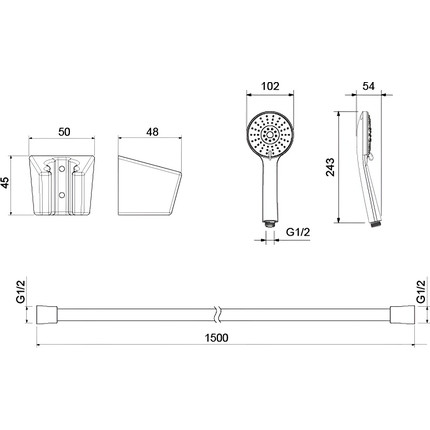 Душевой гарнитур Aquatek Бетта AQ2032CR фото 6