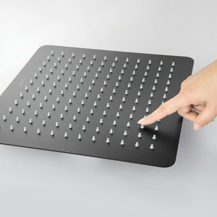 Верхний душ Aquatek 300x300 мм AQ2074MB, чёрный матовый фото 2