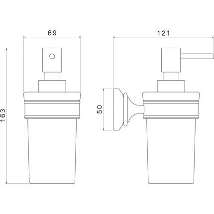 Дозатор для жидкого мыла Aquatek Классик AQ4505CR фото 5