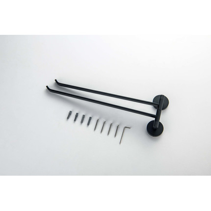 Держатель для полотенец Aquatek Бетта AQ4613MB, цвет чёрный матовый фото 6