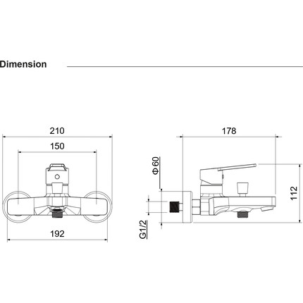 Смеситель для ванны Aquatek Лугано AQ1740CR фото 6