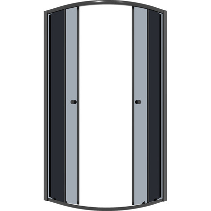 Душевое ограждение Niagara Eco 80x80 см NG-1003-14T, чёрный матовый/тонированное фото 3
