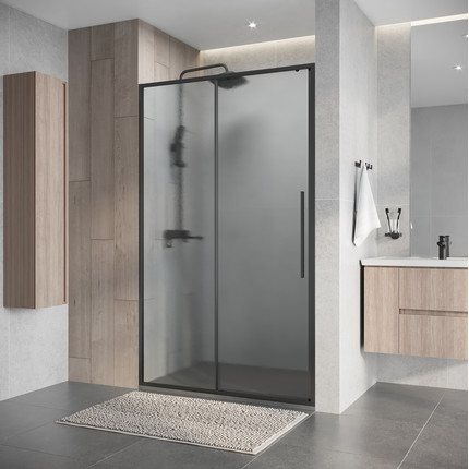 Душевая дверь Niagara Nova 130 см NG-34-L13CHGR, графит матовый/шиншилла -  Душевая дверь Niagara Nova 130 см NG-34-L13CHGR, графит матовый/шиншилла фото