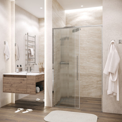 Душевая дверь Grossman Galaxy 140 см 100.K33.01.140.10.02, хром/шиншилла - 6 Душевая дверь Grossman Galaxy 140 см 100.K33.01.140.10.02, хром/шиншилла фото 6