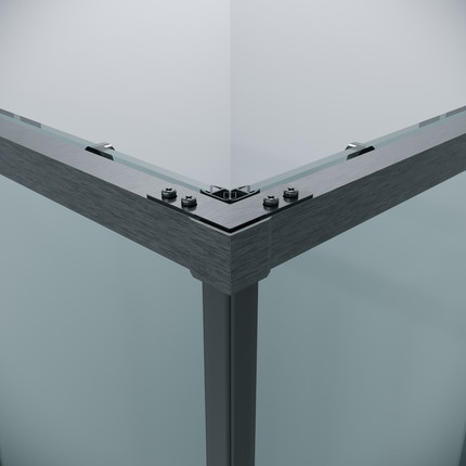 Душевое ограждение Grossman Galaxy 70x70 см 300.K33.01.7070.42.00, графит сатин/прозрачное фото 10