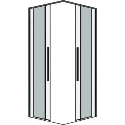 Душевое ограждение Grossman Galaxy 70x70 см 300.K33.01.7070.42.00, графит сатин/прозрачное фото 2