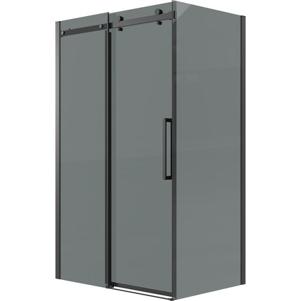 Душевое ограждение Grossman Classic 100x90 см 120.K33.04.1090.21.10, чёрный матовый/тонированное фото 2