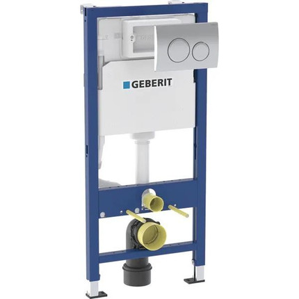 Инсталляция для подвесного унитаза Geberit Duofix 458.118.21.2 (кнопка смыва хром) -  Инсталляция для подвесного унитаза Geberit Duofix 458.118.21.2 (кнопка смыва хром) фото