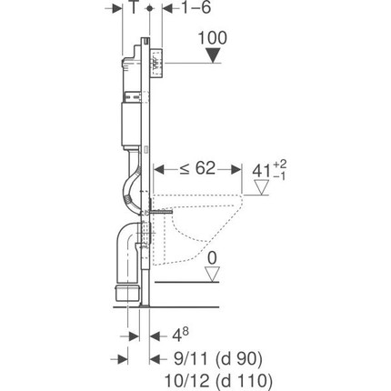 Инсталляция для подвесного унитаза Geberit Duofix 458.118.21.2 (кнопка смыва хром) - 3 Инсталляция для подвесного унитаза Geberit Duofix 458.118.21.2 (кнопка смыва хром) фото 3