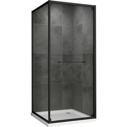 Душевое ограждение Abber Schwarzer Diamant 90x90 см AG0A090B, чёрный/прозрачное фото 