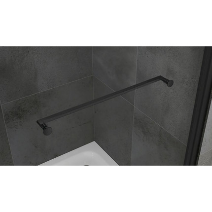 Душевое ограждение Abber Schwarzer Diamant 90x90 см AG0A090B, чёрный/прозрачное фото 3