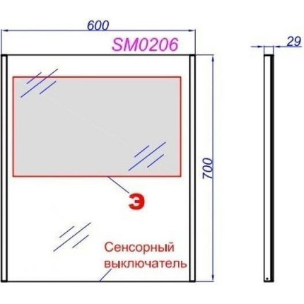 Зеркало Aqwella Манчестер 60 см SM0206 фото 4