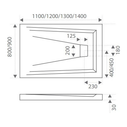 Каменный поддон Bas Атриум 120x90 см - 2 Каменный поддон Bas Атриум 120x90 см фото 2