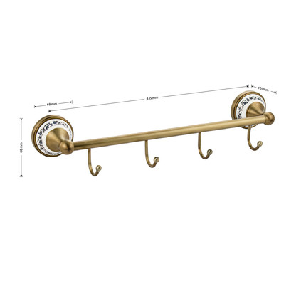 Набор крючков Brimix 94205, цвет бронза фото 2