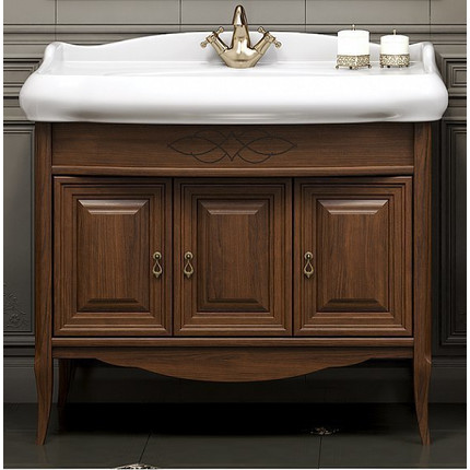 Тумба напольная с раковиной Opadiris Лоренцо 100 см, орех фото 