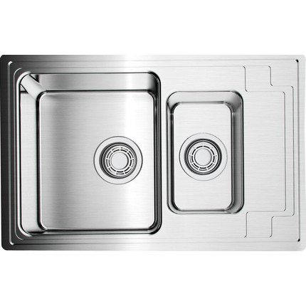 Кухонная мойка Omoikiri Mizu 78-2-IN (4973731) 0,9 мм, нержавеющая сталь, Цвет производителя: нержавеющая сталь матовая фото 