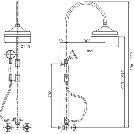 Душевая стойка Cezares Golf CD 03/24 M фото 2