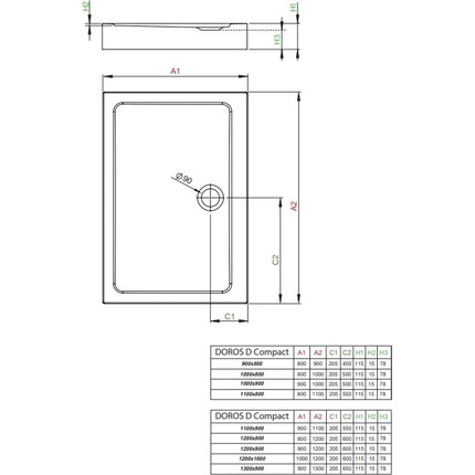 Поддон акриловый Radaway Doros D Compact 120х100 см SDRD1210-05 фото 2