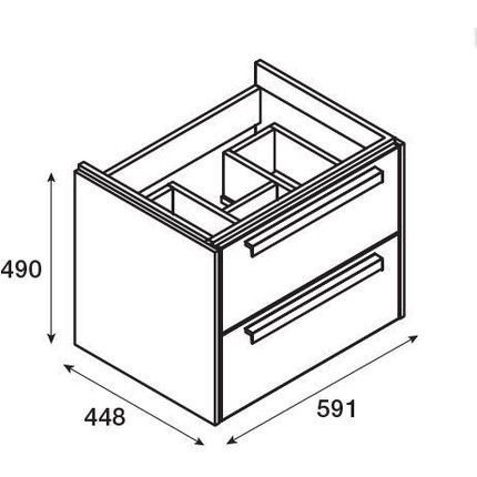 Тумба подвесная с раковиной Roca Lago 60 см 857295444, дуб светлый фото 10