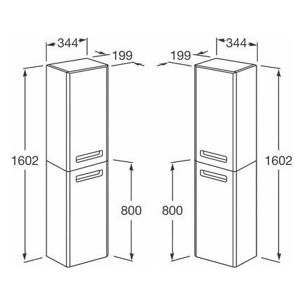Пенал подвесной ROCA The GAP 35 см правый ZRU9302746, фиолетовый - 7 Пенал подвесной ROCA The GAP 35 см правый ZRU9302746, фиолетовый фото 7
