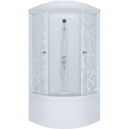 Душевая кабина Triton Стандарт Б ДН4 Аква Мозаика 90х90 см, белый/узор -  Душевая кабина Triton Стандарт Б ДН4 Аква Мозаика 90х90 см, белый/узор фото