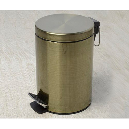 Ведро для мусора с педалью WasserKraft Exter K-645, цвет светлая бронза фото 2