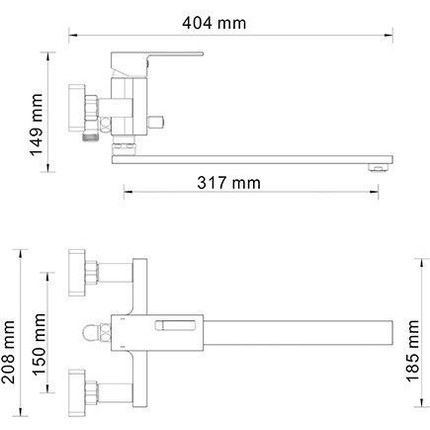 Смеситель для ванны WasserKraft Alme 1502L - 6 Смеситель для ванны WasserKraft Alme 1502L фото 6
