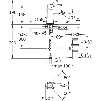 Смеситель для биде Grohe Grandera 23315000 фото 2