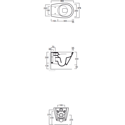 Унитаз подвесной безободковый Simas Gambassi GA18bi - 5 Унитаз подвесной безободковый Simas Gambassi GA18bi фото 5