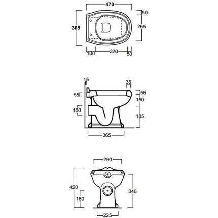 Унитаз приставной слив горизонтальный Simas Arcade AR811bi фото 5