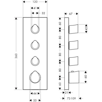 Смеситель для душа с термостатом Axor Starck Organic 12717000 - 4 Смеситель для душа с термостатом Axor Starck Organic 12717000 фото 4