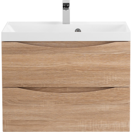 Тумба подвесная с раковиной BelBagno MARINO-600-2C-SO-WO-P 60 см, Rovere Bianco фото 