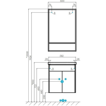 Зеркало-шкаф Акватон Флай 60 см 1A237602FA860, дуб крафт фото 6