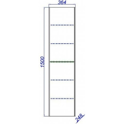 Пенал подвесной Aqwella 5 Stars Mobi 35 см MOB0535BS/MOB0735BS, бетон светлый фото 4