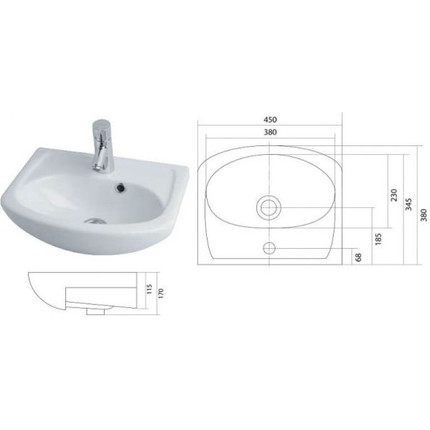 Тумба напольная с раковиной Акватон Мира 45 см 1A1044K1MR010, белый фото 8
