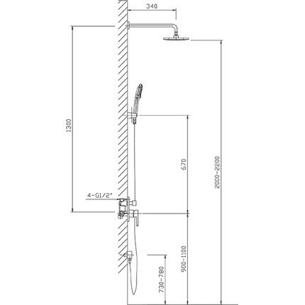 Душевая система для душа Timo Selene SX-2069/00SM (1013) фото 6