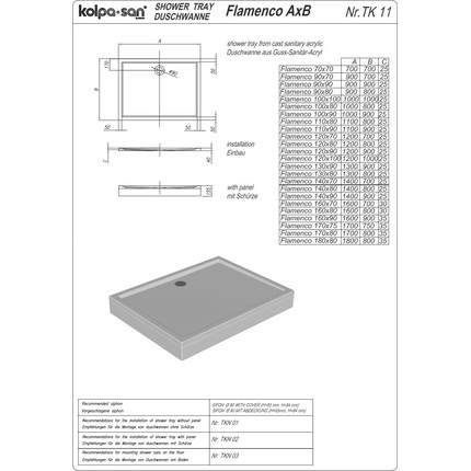 Поддон акриловый Kolpa-San Flamenco 90х90 см - 3 Поддон акриловый Kolpa-San Flamenco 90х90 см фото 3