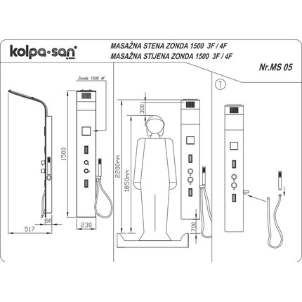 Гидромассажная панель Kolpa-San Zonda 3F, белый фото 4