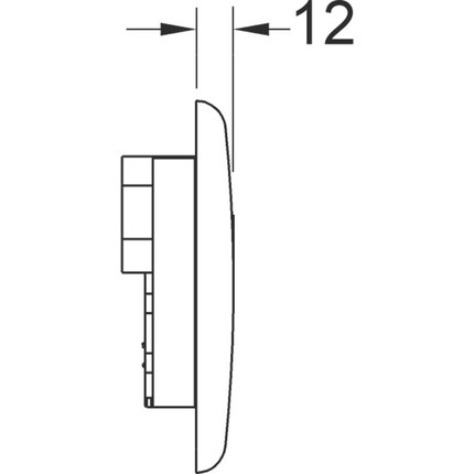 Кнопка смыва с инфракрасным датчиком TECEplanus Urinal 6 V-Batterie 9242356, металлическая, белый глянцевый фото 3