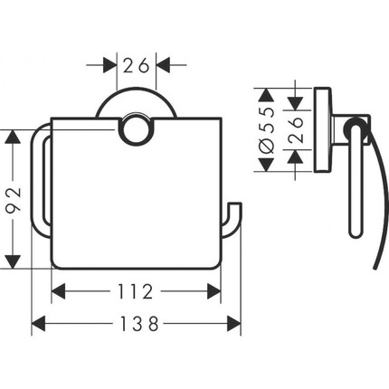 Держатель для туалетной бумаги Hansgrohe Logis Universal 41723000 фото 2