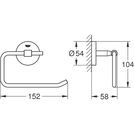 Держатель для туалетной бумаги Grohe BauCosmopolitan 40457001 фото 4