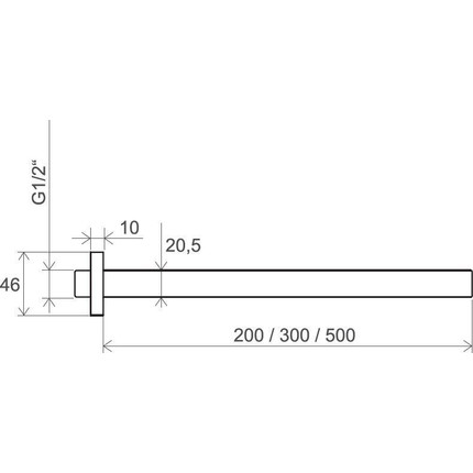 Кронштейн потолочный для верхнего душа Ravak 50 см X07P180 фото 4