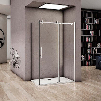 Душевое ограждение Bas Altair WTW+SP C-CH 110х80 см (стекло 8 мм) хром/прозрачное фото 4