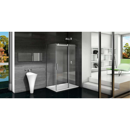 Душевое ограждение Bas Galaxy WTW+SP C-CH 160х100 см, хром/прозрачное - 5 Душевое ограждение Bas Galaxy WTW+SP C-CH 160х100 см, хром/прозрачное фото 5