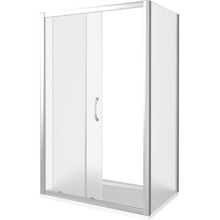 Душевое ограждение Bas Latte WTW+SP G-WE 110х100 см алюминий/матовое фото 