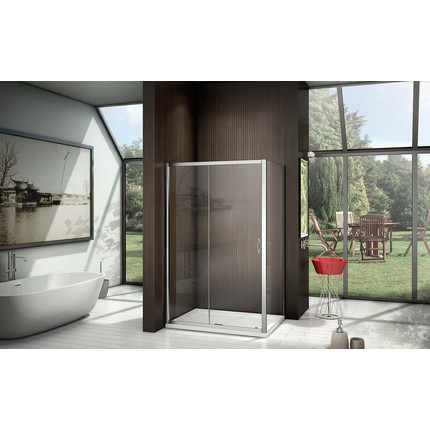 Душевое ограждение Bas Latte WTW+SP C-WE 130х100 см алюминий/прозрачное - 4 Душевое ограждение Bas Latte WTW+SP C-WE 130х100 см алюминий/прозрачное фото 4