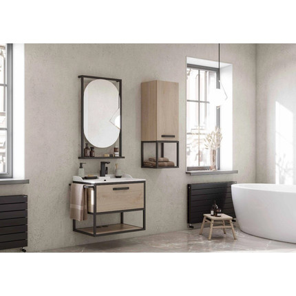 Зеркало Акватон Лофт Фабрик 50 см 1A242502LTDU0, дуб эндгрейн - 7 Зеркало Акватон Лофт Фабрик 50 см 1A242502LTDU0, дуб эндгрейн фото 7