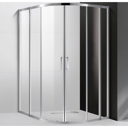 Душевое ограждение Cezares Molveno RH-22 110х100 см, хром/прозрачное фото 
